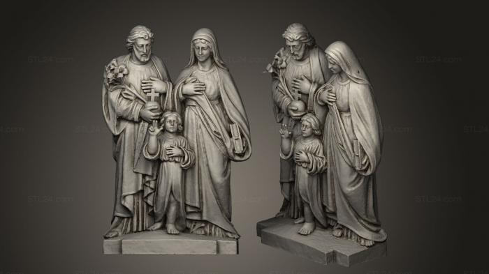 Religious statues (Heilige Familie, STKRL_0052) 3D models for cnc